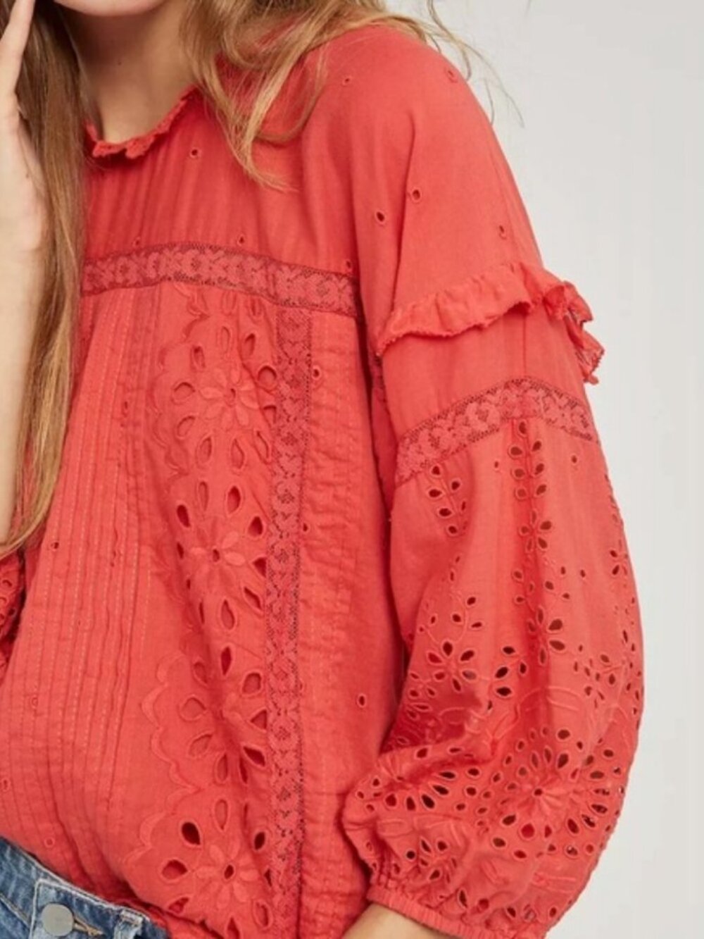 Anthropologie Judith Eyelet Blouse